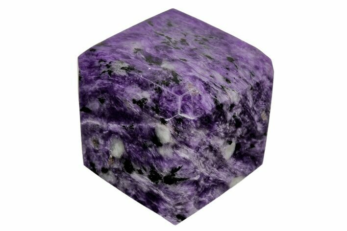 Polished Purple Charoite Cube - Siberia #211779
